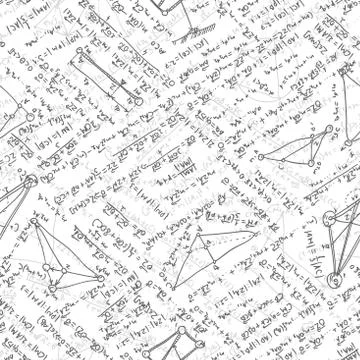 Maths seamless pattern. EPS 8 Stock Illustration