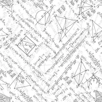 Maths seamless pattern. EPS 8 Stock Illustration