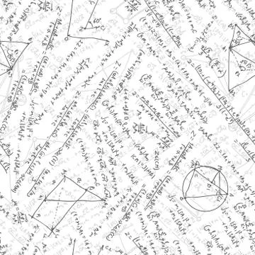 Maths seamless pattern. EPS 8 Stock Illustration
