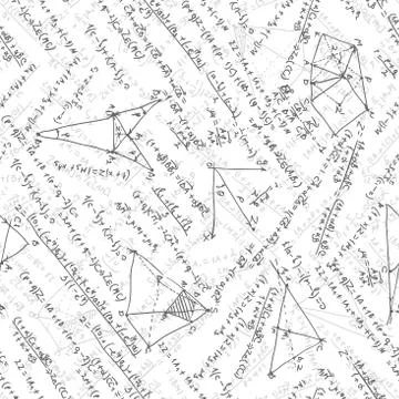 Maths seamless pattern. EPS 8 Stock Illustration