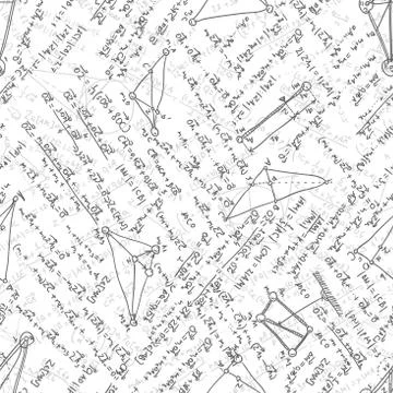Maths seamless pattern. EPS 8 Stock Illustration