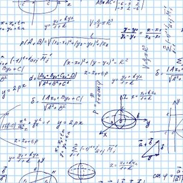 Maths seamless pattern Stock Illustration