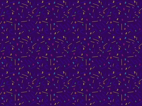 Maths seamless pattern .numerical pattern numbers . Stock Photos