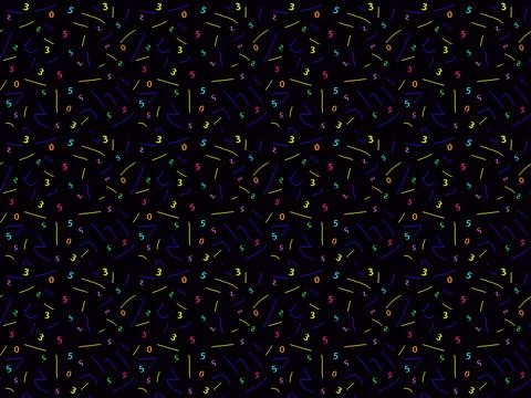 Maths seamless pattern .numerical pattern numbers . Stock Photos