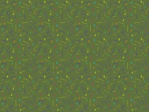 Maths seamless pattern .numerical pattern numbers . Stock Photos