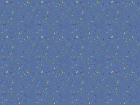 Maths seamless pattern .numerical pattern numbers . Foto stock