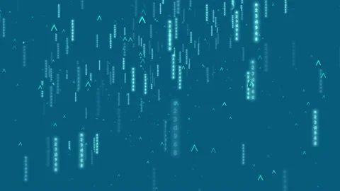 Maths symbols and data float in matrix blue background Stock Footage 213637068