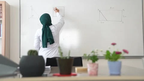 Maths Teacher Teaching Remotely Online Stock Footage 241710010
