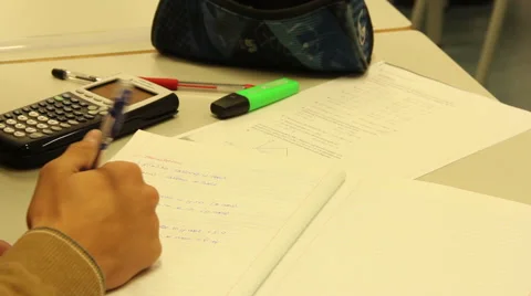 Maths Work Close-Up Stock Footage 47814479