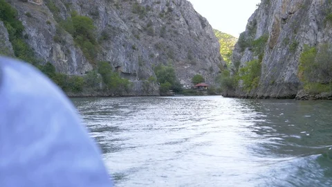 Matka Canyon, Macedonia, Treska River Stock Footage