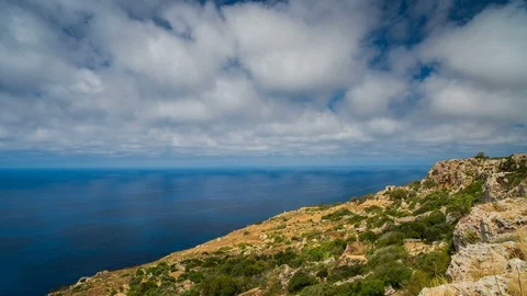 Matlese Landscape with Dingli Cliffs Stock Footage 113391243
