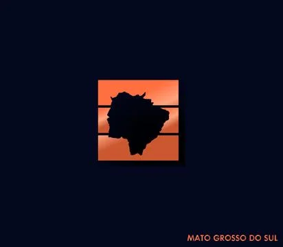 Mato Grosso do Sul map icon for your design Stock Illustration