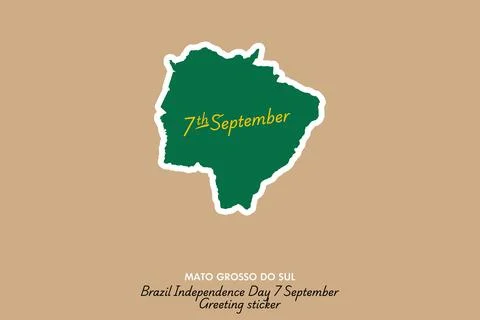 Mato Grosso do Sul vector sticker Stock Illustration