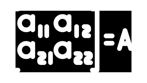 Matrice math science education glyph icon animation Stock Footage 326744975