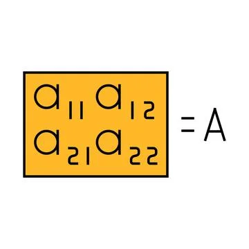 Matrice math science education icon color illustration イラスト素材