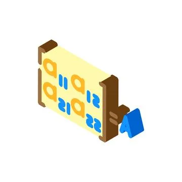 Matrice math science education isometric icon vector illustration Stock Illustration