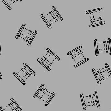 Matrice math science education vector seamless pattern Stock Illustration