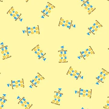 Matrice math science education vector seamless pattern Stock Illustration