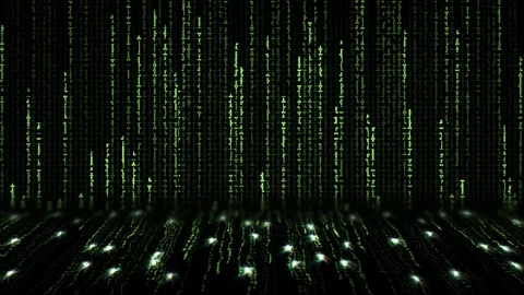 Matrix 3D space labyrinth flow Video stock 129074566