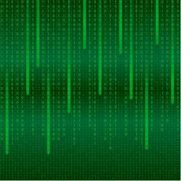 Matrix abstract tech background with binary code Stock Illustration