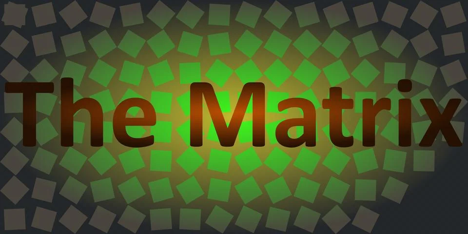The Matrix Against a Multicolored Patterned Background Stock Illustration