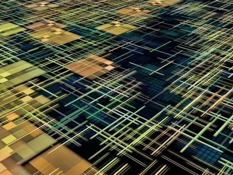 Matrix and square shape pattern as abstract background. Illustrazione stock