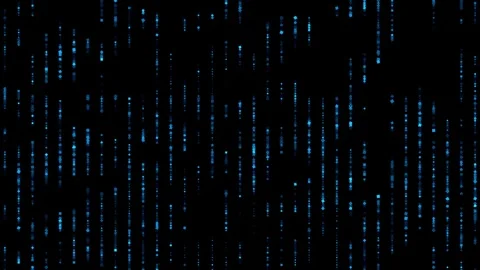 Matrix background. Blue technology abstract computer code. Big data, hacking Stock Footage 263418208