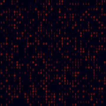 Matrix background. Red sparse binary background. Medium sized seamless patt.. 스톡 일러스트