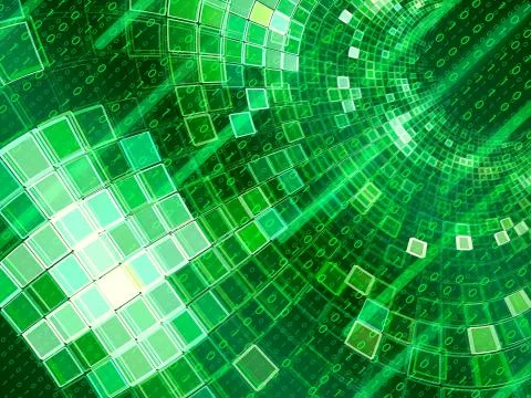 Matrix background witn digits - abstract digitally generated ima Stock Illustration