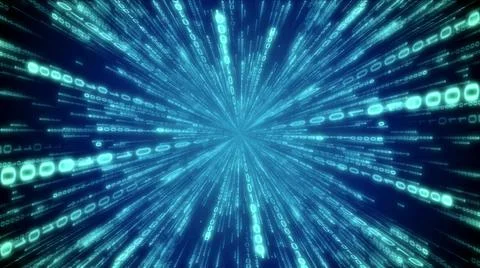 Matrix, binary code - computer application, Internet concept Stockillustratie