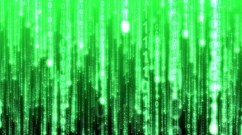 Matrix, binary code - computer application, Internet concept Stockillustratie