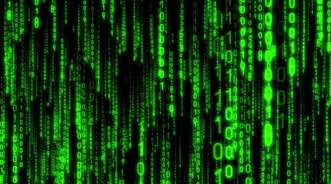 Matrix, binary code - computer application, Internet concept Stockillustratie