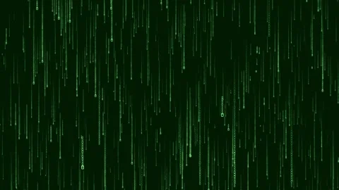 Matrix binary code rain animation Computer binary digital rain information flow Stock Footage 247328521