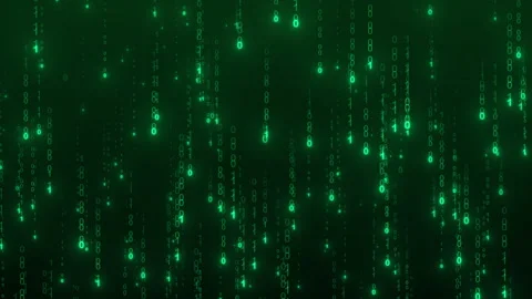 Matrix Binary Code Random Number Falling Down Stock-Footage 343343976