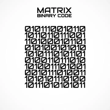 Matrix in binary code. Technology symbol for your design 스톡 일러스트