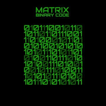 Matrix in binary code. Technology symbol for your design Stock-Illustration