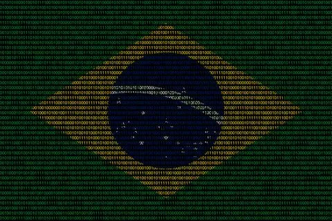 Matrix binary code of zeros and ones in brazil flag colors. Concept of comput Stock Illustration