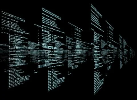 Matrix on black background Illustrazione stock