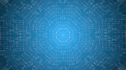 Matrix blue background of different symbols circling around conveying イラスト素材