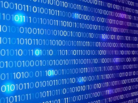 Matrix blue background. Vector illustration for banner, card Illustrazione stock