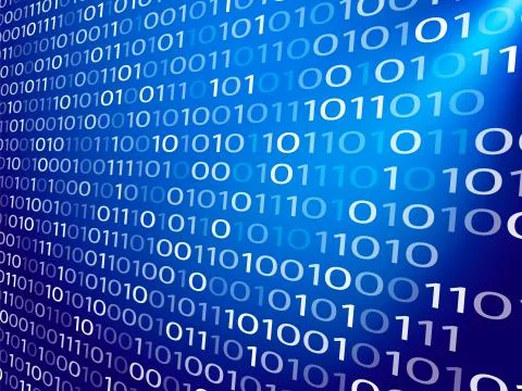 Matrix blue background. Vector illustration for banner, card Illustrazione stock