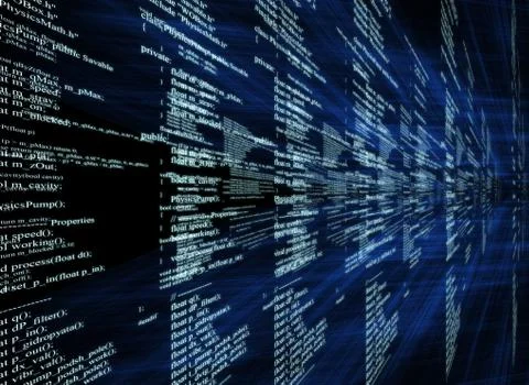 Matrix on blue Illustrazione stock