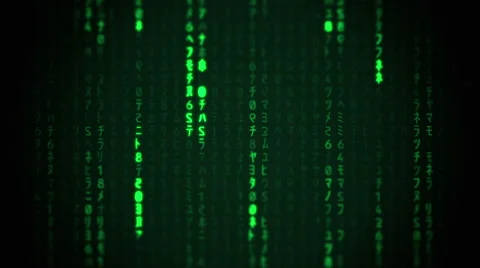 Matrix Characters Falling Stock Footage 46386220
