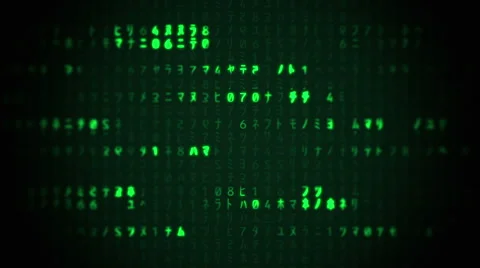 Matrix Characters Scrolling Stock Footage 46386872