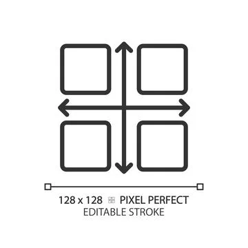 Matrix chart linear icon Stock Illustration