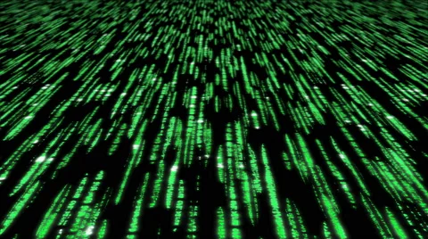 Matrix code 3d - 4k 30fps fast loop, green on black Stock Footage 44752991