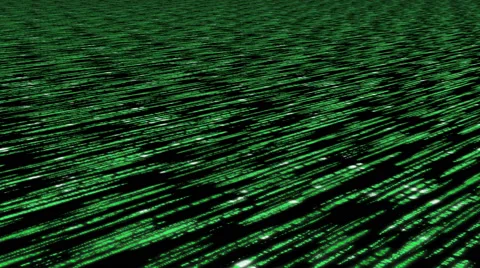 Matrix code 3d - 4k 30fps clear slow loop, green on black Stockbeeldmateriaal 44776437