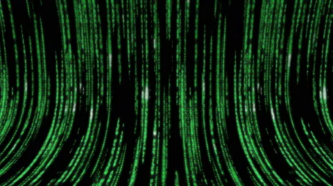 Matrix code 3d - 4k 30fps clear slow loop, green on black Stockbeeldmateriaal 44785610