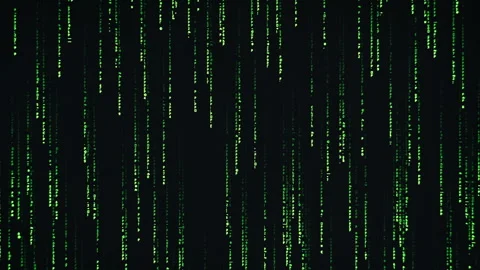 Matrix Code Background, Digital Rain of Green Characters Stock Footage 262086493