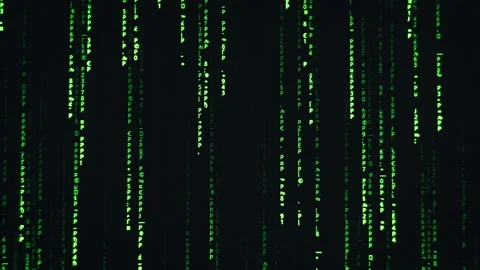 Matrix Code Background, Digital Rain of Green Characters Stock Footage 263434808